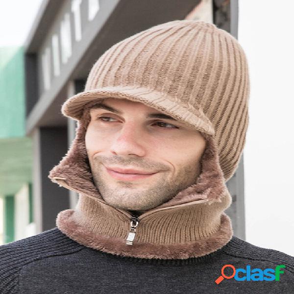 Men 2PCS Plus Velvet Winter Keep Warm Neck Face Ptotection