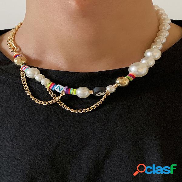 Trendy Simple Artificial Pearls Colorful Round Sheets