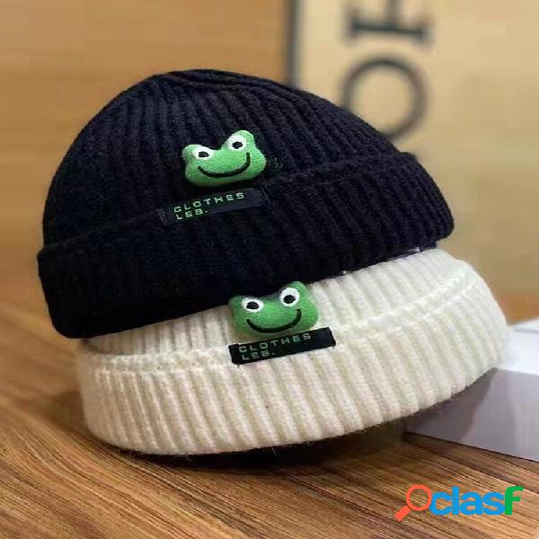Unisex Knitted Solid Color Cartoon Frog Doll Decoration