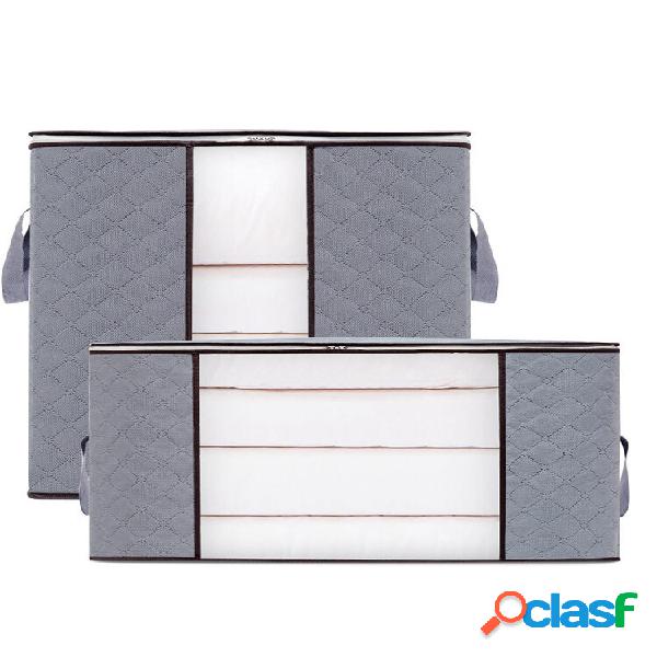 2 Pcs Non-Woven Quilt Storage Bag Household Clothes Quilt