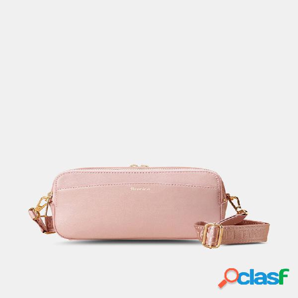 Brenice Women PU Leather Elegant Large Capacity Crossbody