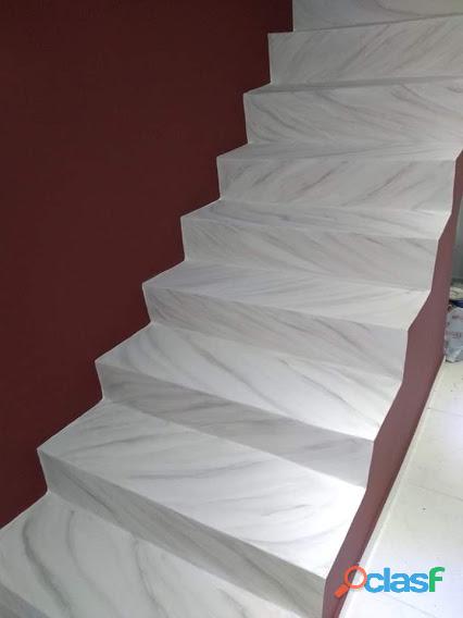 Como fazer pintura marmorizada em escadas