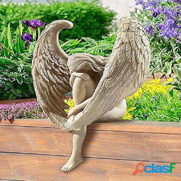 1 PC Resin Vintage Hold Legs Angel Memorial Redemption