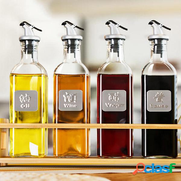 1Pc Glass Sauce Vinegar Oil Bottle Oil Dispenser Container
