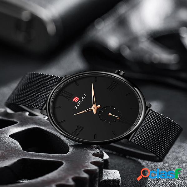 4 Colors Stainless Steel Alloy Men's Casual Business Watch