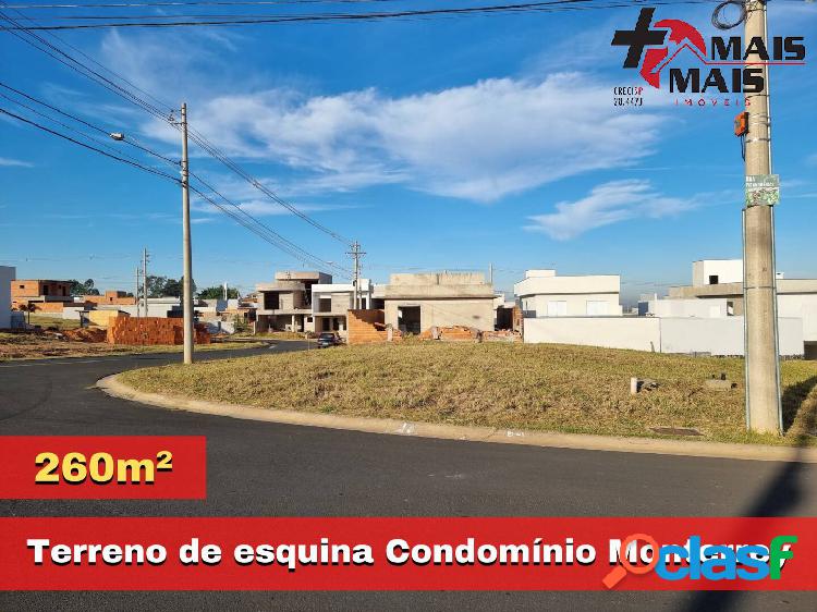 Excelente Terreno Lote de esquina no condomínio Monterrey