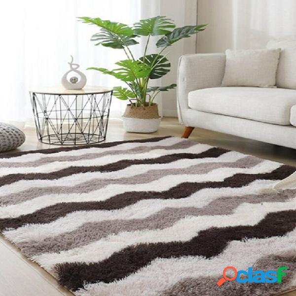 Long Hair Variegated Tie-dye Gradient Carpet Living Room
