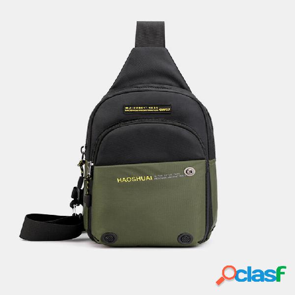 Men Nylon Fabric Sport Light Weight Casual Crossbody Bag