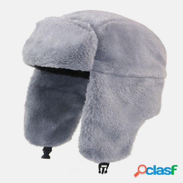 Men & Women Felt Plain Color Cold-proof Winter Trapper Hat