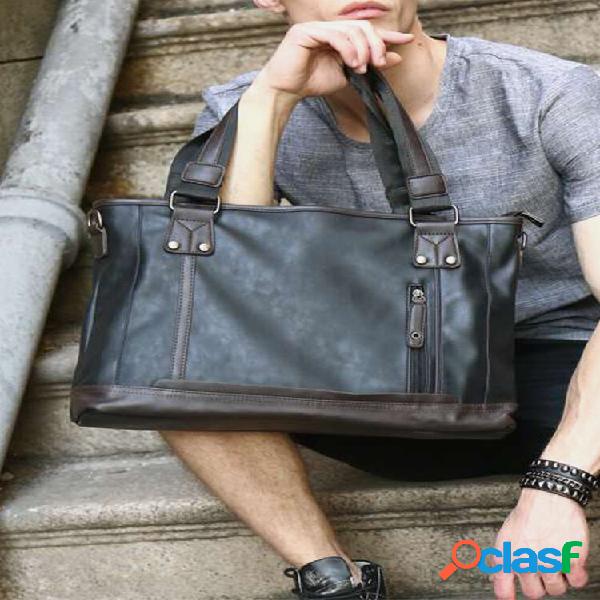 Menico Men's PU Leather Fashion Trend Men's Handbag Shoulder