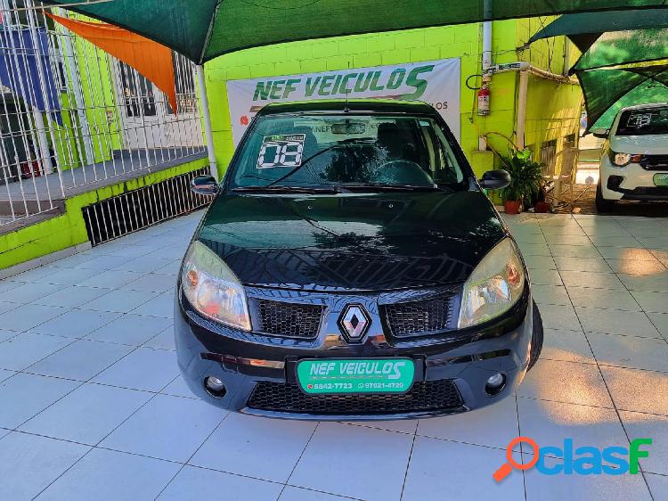 RENAULT SANDERO PRIVILEGE HI-FLEX 1.6 16V 5P PRETO 2008 1.6