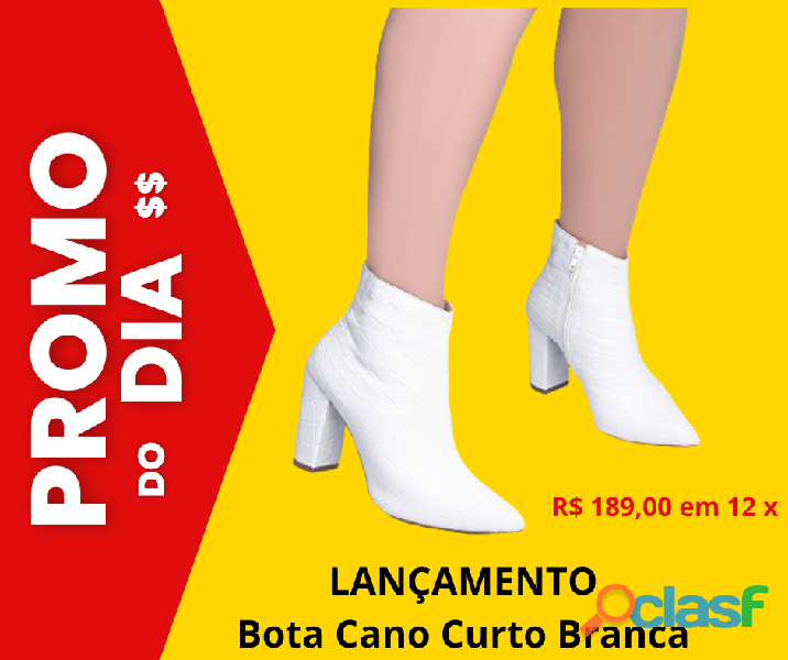 LANÇAMENTO! Bota Cano Curto com Bico Fino