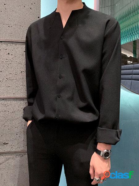 Vestuário de trabalho masculino casual manga longa com