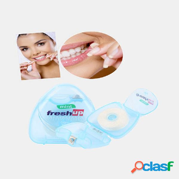 Micro-cera 50M portátil Dental Fio dental Limpa dentes