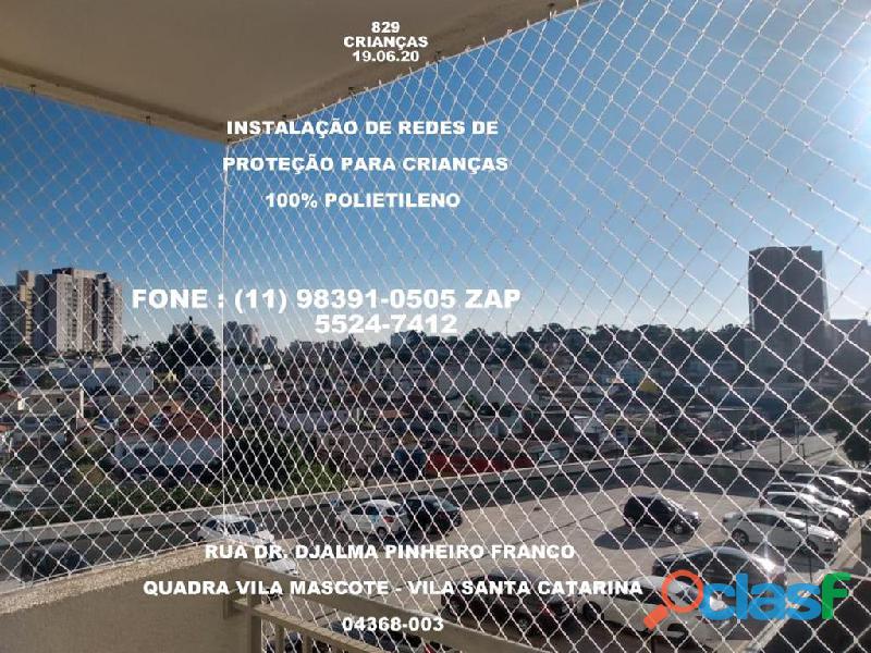 Redes de Proteção na Vila Santa Catarina, (11) 98391 0505,