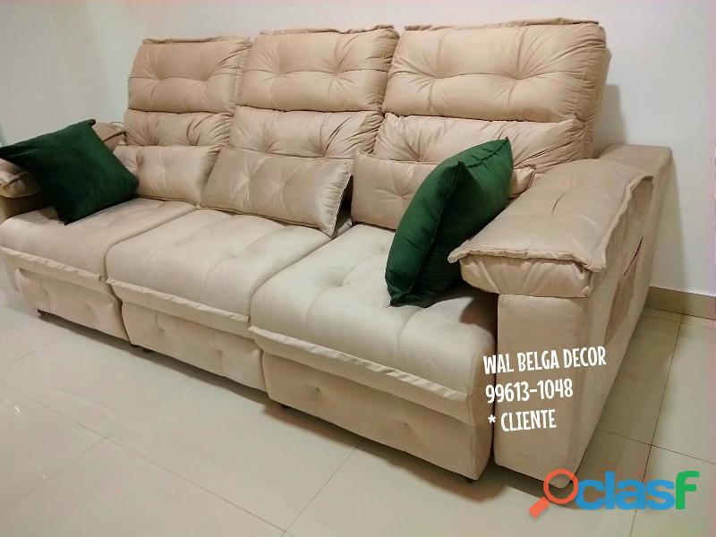 Sofás retrátil e reclinável WALBELGA DECOR luxo