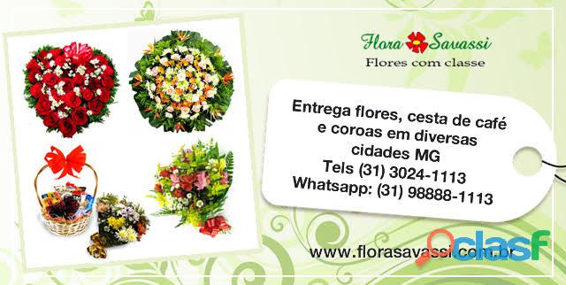 Santa Luzia MG floricultura flores online, cesta de café da