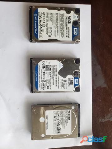 Três hds 1tb 2 500gb