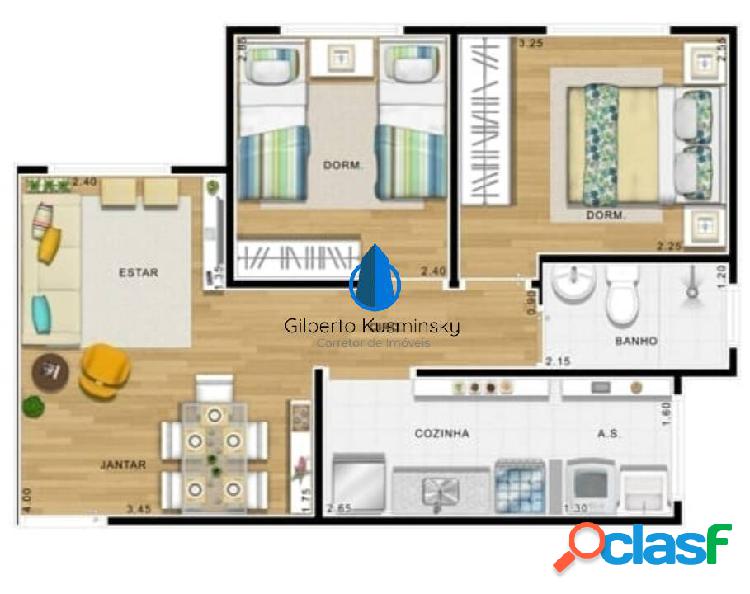 Apartamento 45,36m² - Locação - Pacote R$900,00