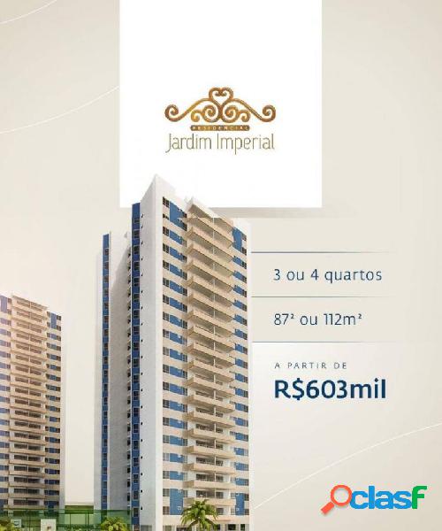 Apartamento para venda tem 87m No Jardim Imperial com 3/4 em