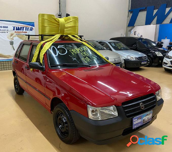 FIAT UNO MILLE 1.0 FIRE F.FLEX ECONOMY 4P VERMELHO 2005 1.0