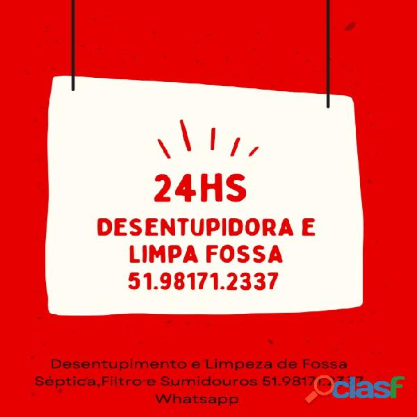 51.98171.2337 Desentupidora em Gravataí RS Limpeza de Fossa