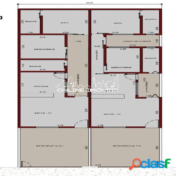 2 ÓTIMAS CASAS PARA INVESTIMENTO com 200m² - Loc. Jd.