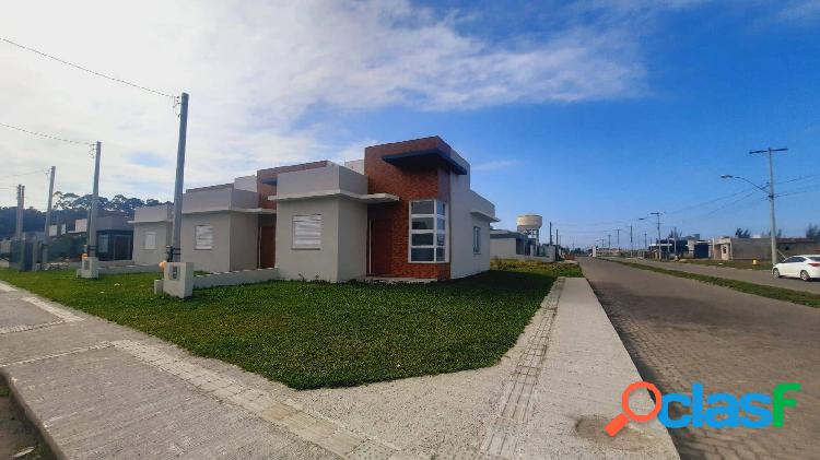 Casa Geminada 2 dormitórios piso porcelanato de esquina