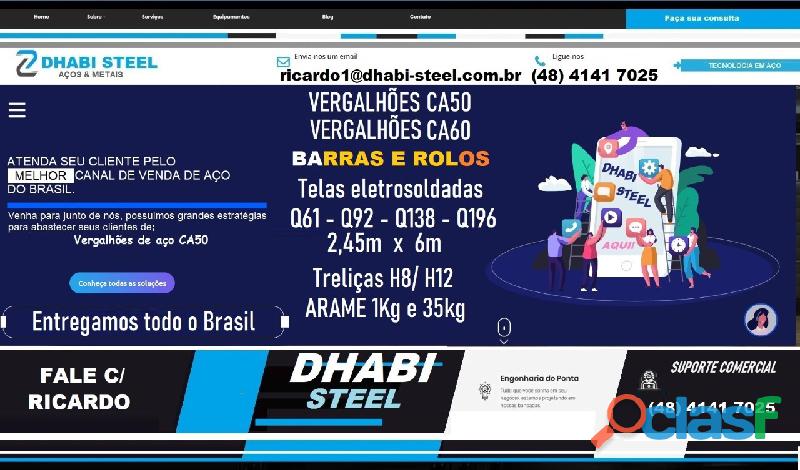 Atendemos com vergalhão CA50/60 Todo Brasil Dhabi Steel