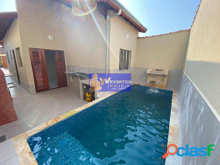 Casa(NOVA) c/ piscina R$298.000,00 em Mongaguá na Weverton
