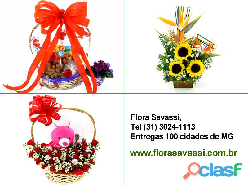 Floricultura entrega flores, cesta de café bairro Minas