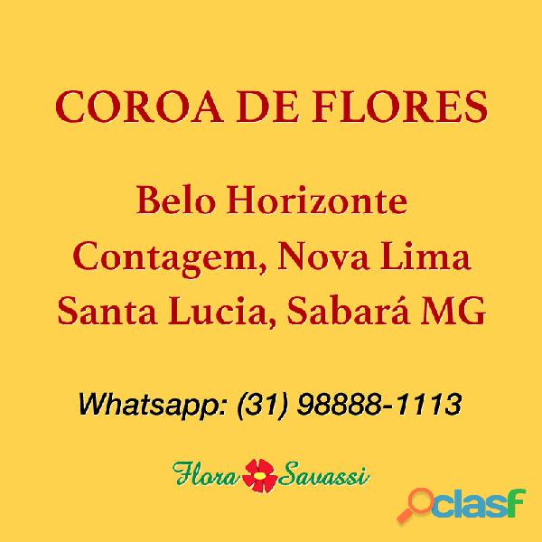 Coroa de flores Belo Horizonte floricultura entrega coroa de