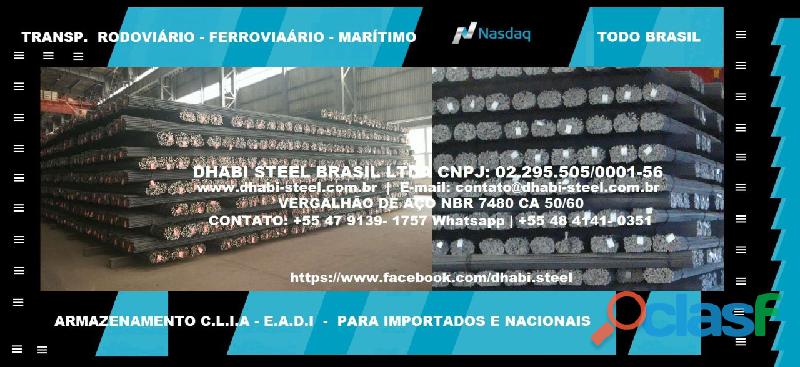 Dhabi Steel Vergalhão CA50 Importação