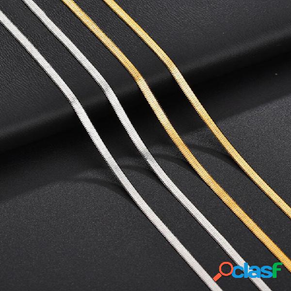 Colar de corrente simples casual simples de aço inoxidável
