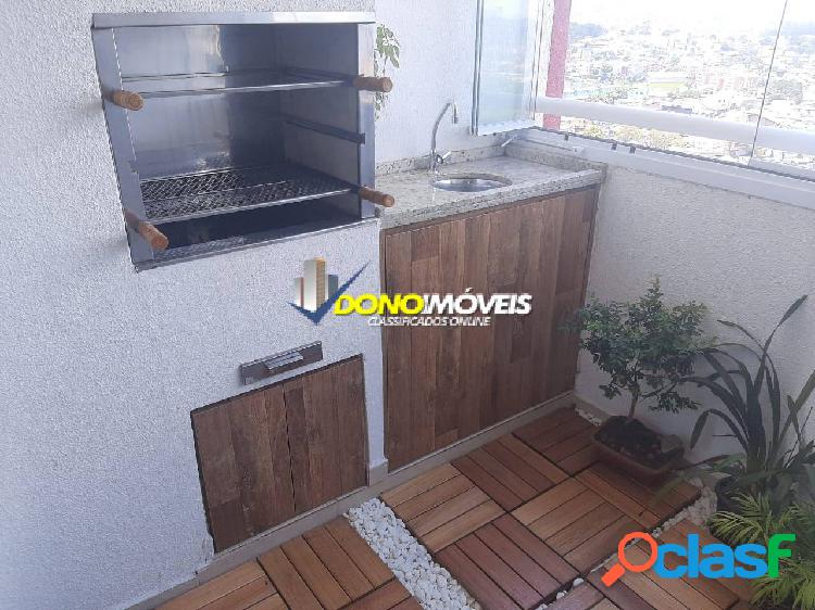 Apto com 65m, 2 vagas, varanda gourmet, Baeta- SBC