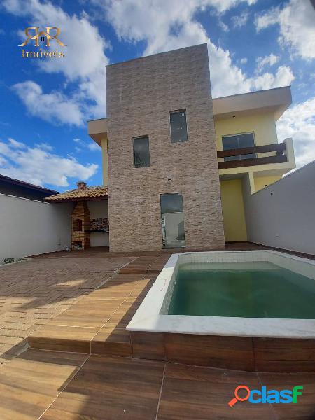 Casa sobreposta com piscina no Paranapuan em Itanhaém/SP