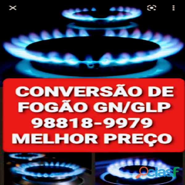 GASISTA EM IPANEMA RJ 98818 9979 CONVERSÃO DE FOGÃO