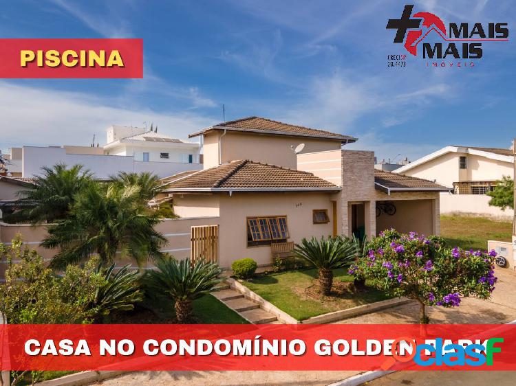 Linda Casa com Piscina 259m² no Condomínio Golden Park
