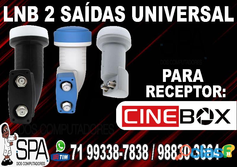 Lnb 2 Saidas Universal Banda Ku 4k Hd Lnbf Para Cinebox