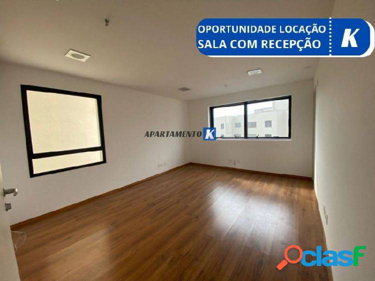 Sala Comercial LOCAÇÃO 31m² - 1 vaga - Porcelanato - Ar