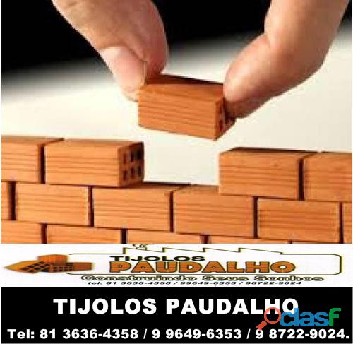 TIJOLOS DE 8 FUROS PARA CASA AMARELA RECIFE PE