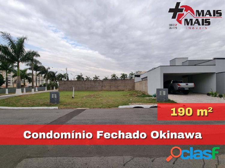 Terreno no Condomínio Okinawa Hortolândia 190m²,