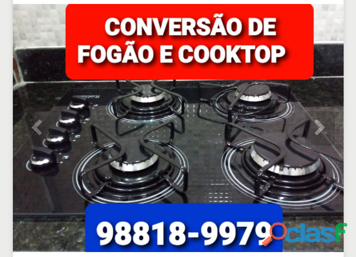 CONVERSÃO DE FOGÃO NO BARRETO RJ 98818 9979 NITERÓI