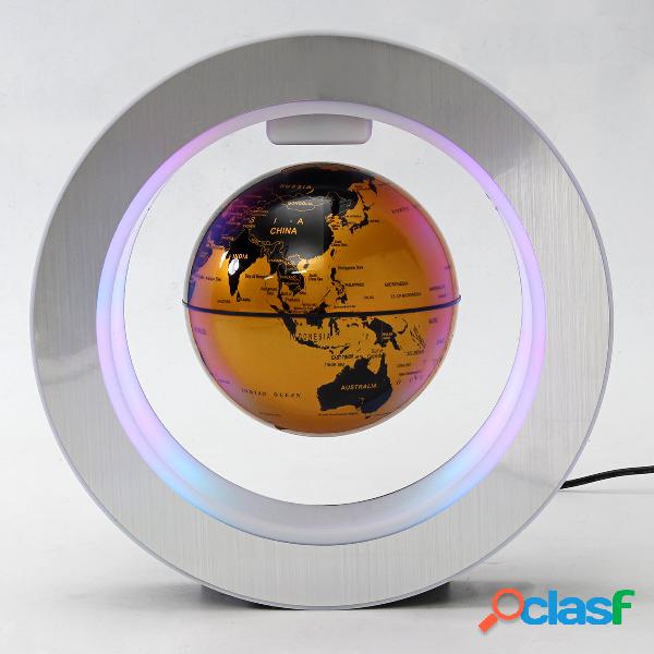 Levitação magnética Globo flutuante Mapa com luz LED