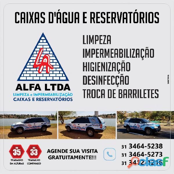 Desinfecção Reservatório Minas Brasil