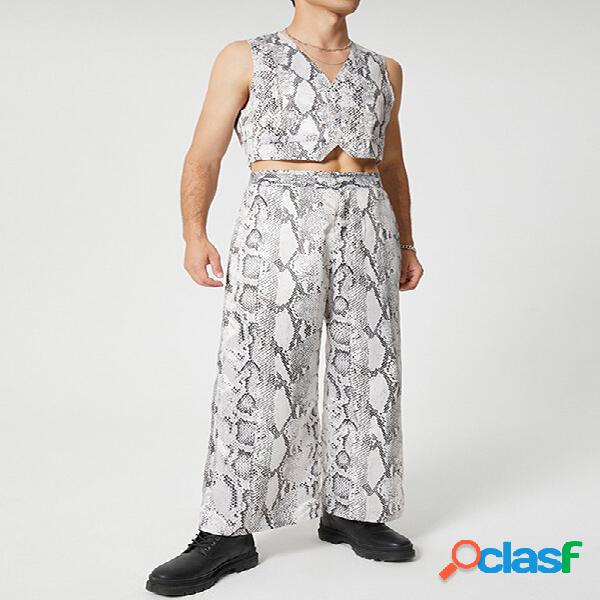Mens Snake Padrão Conjunto de 2 peças