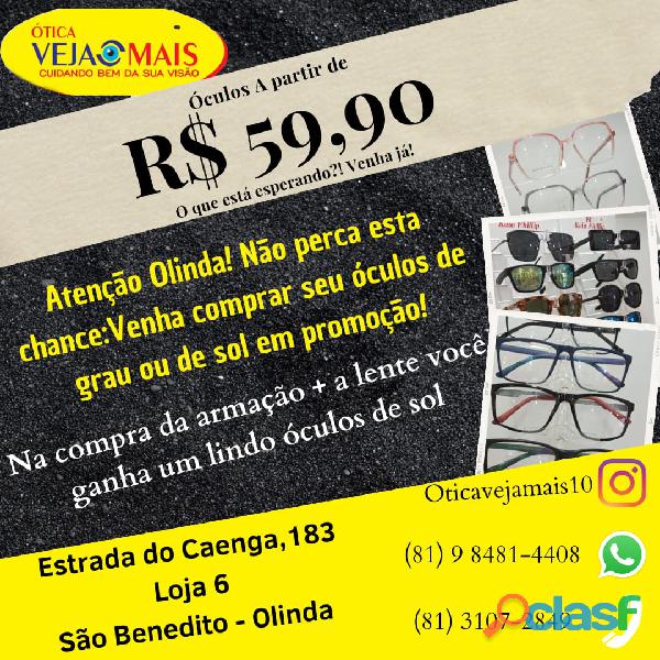 Oculos em Olinda por 59,90