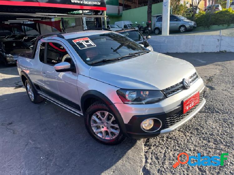 VOLKSWAGEN SAVEIRO CROSS 1.6 MI TOTAL FLEX 8V CE PRATA 2014