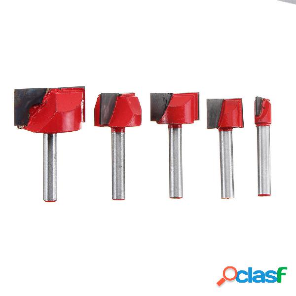 5 pcs 6x10 / 16/22/25 / 32mm Shank Router Bit Kits