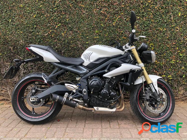 TRIUMPH STREET TRIPLE 675 BRANCO 2016 675 GASOLINA